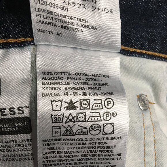 Levis Mens 569 Loose Straight Fit Blue Jeans size 42x30 Cotton Dark Denim Pants - Picture 14 of 16